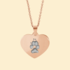 Kette Herz mit 3D Pfotenabdruck – Bild 3