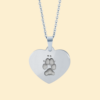 Kette Herz mit 3D Pfotenabdruck